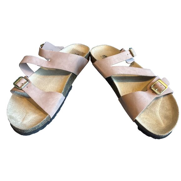 Cliffs by White Mountain Glendy Cork Sandals Pink 8.5 - Picture 4 of 7